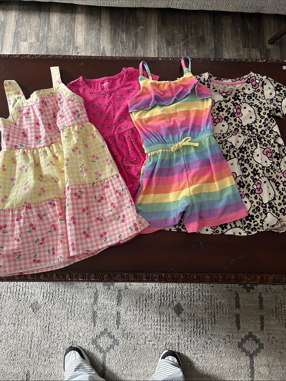 Girls Rainbow Stripe Romper - Plus Three Dressed Size 4T
